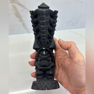 Vintage Hawaiian Polynesian A Hip Original Black Long Life Tiki Figurine Statue